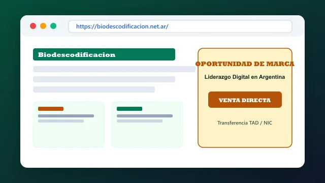 Modelo de aplicación comercial y proyectos digitales para biodescodificacion.net.ar